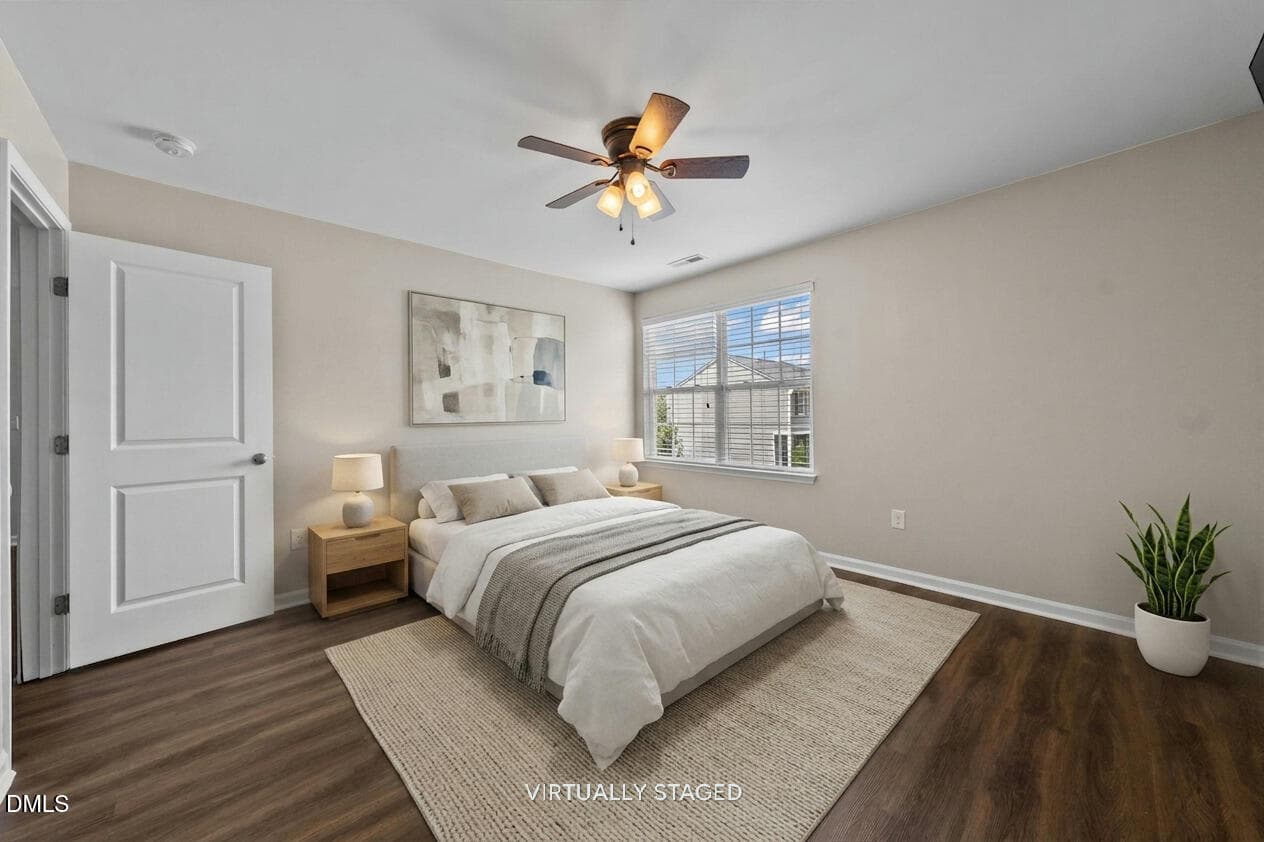 Bedroom 3 (2) Virtually Staged - 1532 Stark Spring Street, Raleigh, NC 27610, Raleigh