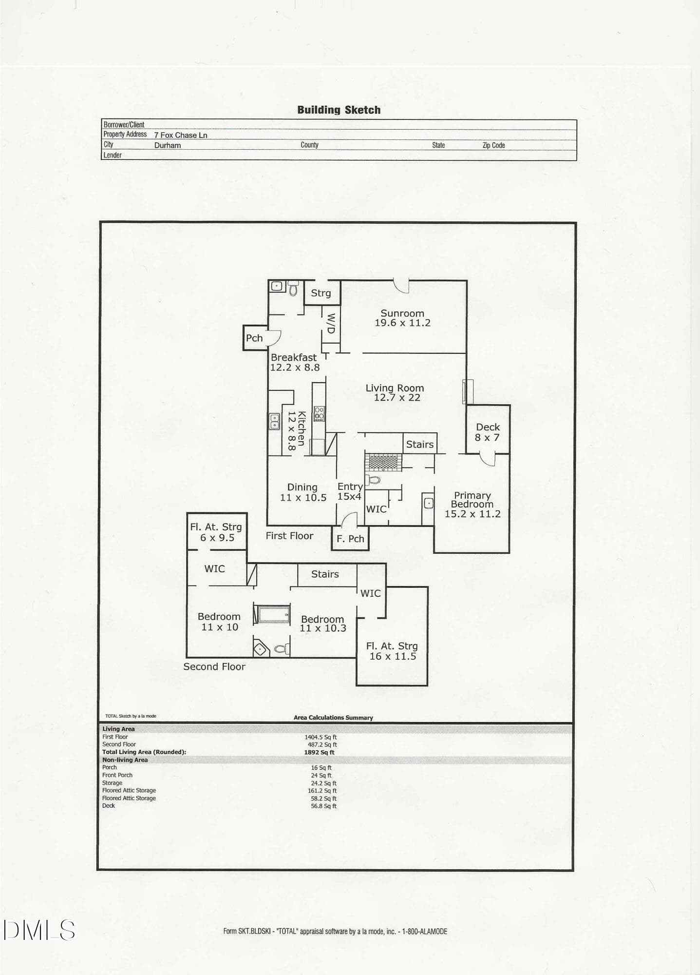 7 Fox Chase Lane -- Floorplan - 7 Fox Chase Lane, Durham, NC 27713, Durham