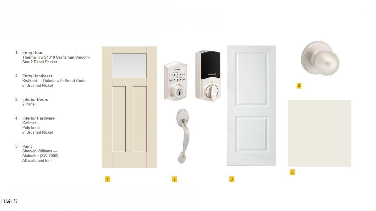 Door, Trim and Paint Options - 1256 Woody Drive, Graham, NC 27253