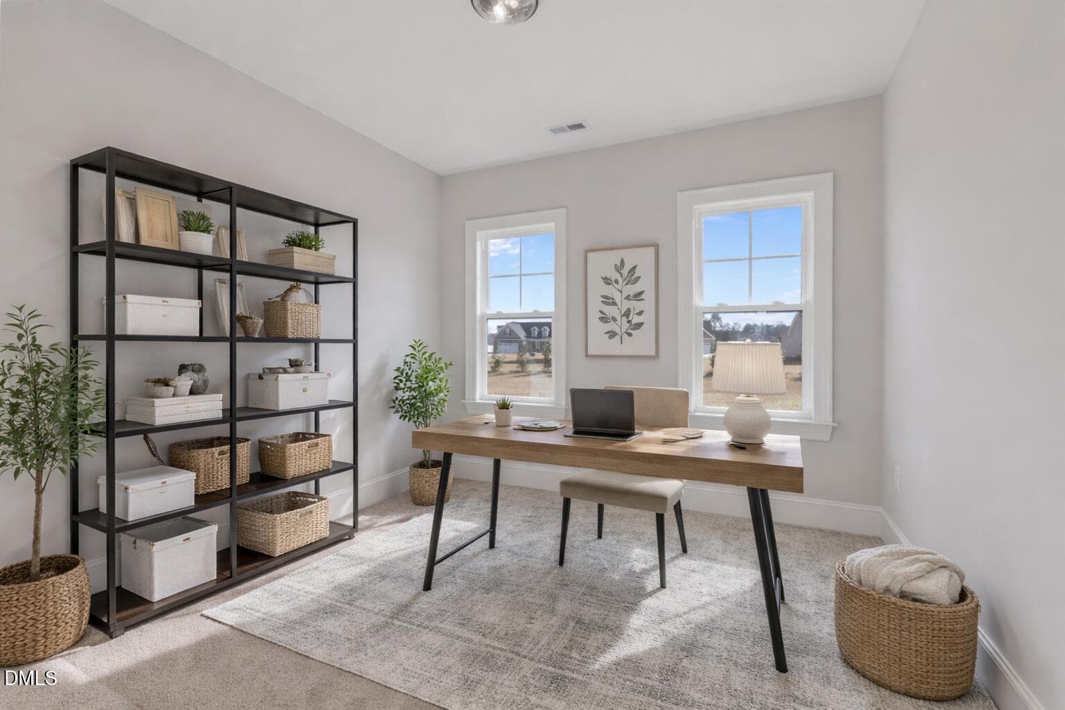 Bright and stylish home office - 206 Stonewood Drive, Goldsboro, NC 27530