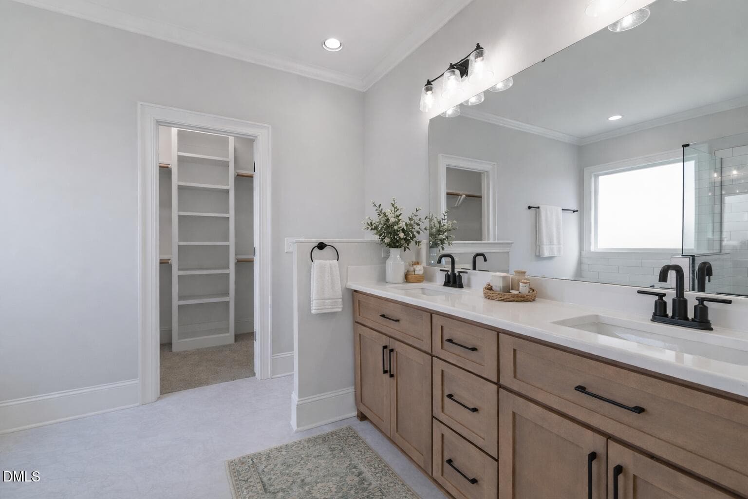 Modern master bathroom with neutral tone - 206 Stonewood Drive, Goldsboro, NC 27530