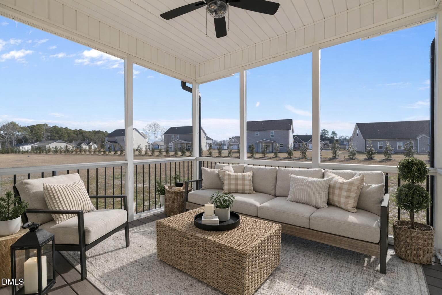 Sunny porch with cozy seating area - 206 Stonewood Drive, Goldsboro, NC 27530