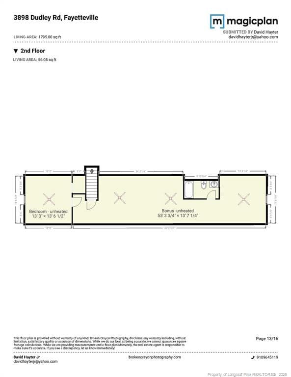 Not Included in the sq ft - 3898 Dudley Road, Fayetteville, NC 28312, Fayetteville