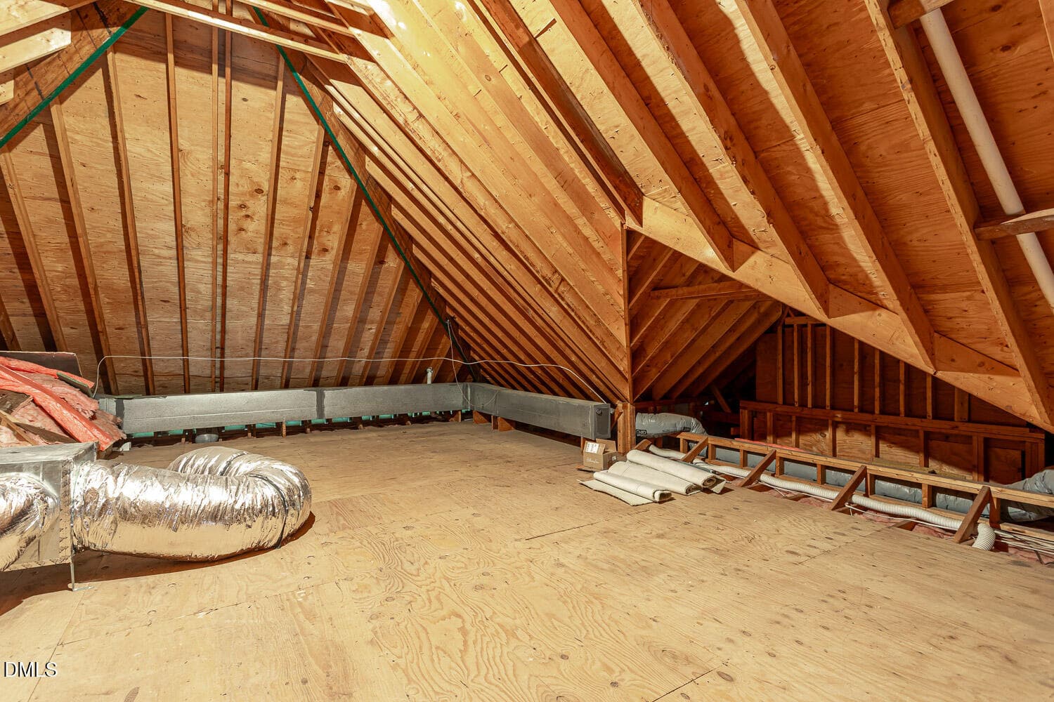 Unfinished Attic with Staircase - 8509 Towneley Place, Raleigh, NC 27615, Raleigh