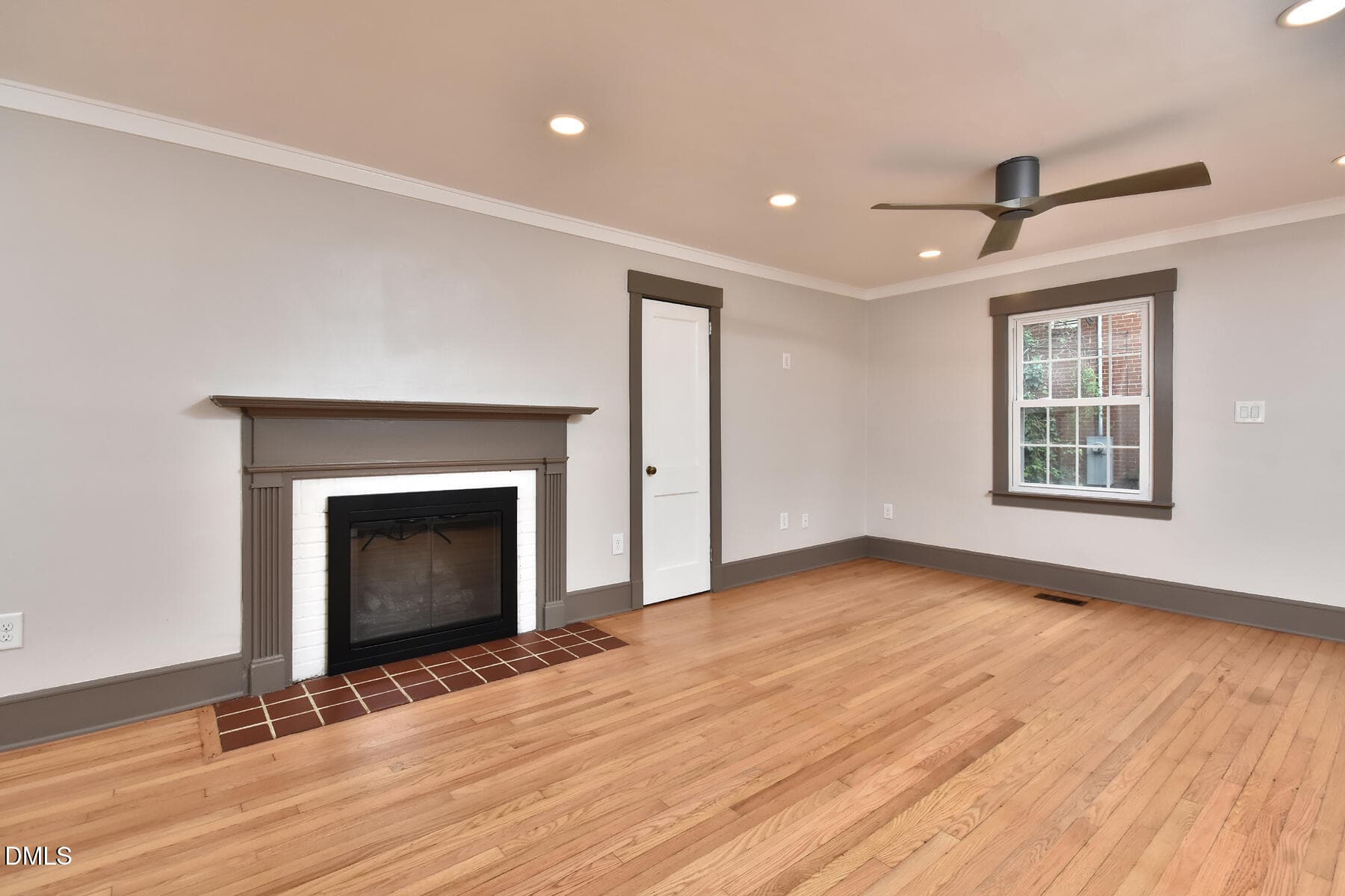 Living room fireplace - 1837 Forest Road, Durham, NC 27705, Durham