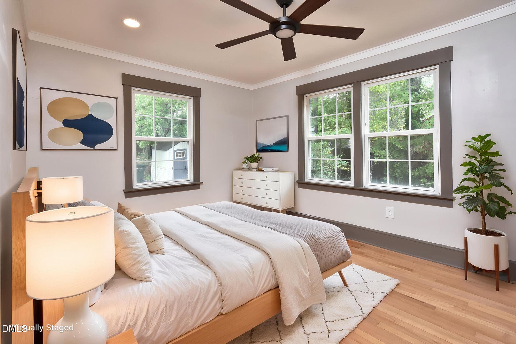 Staged bedroom 2 - 1837 Forest Road, Durham, NC 27705, Durham