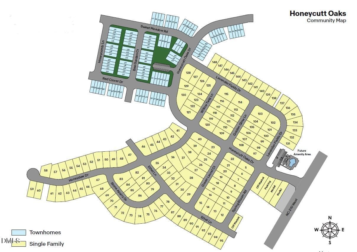 HONEYCUTT OAKS SITE MAP - 63 Bee Garden Court, Angier, NC 27501