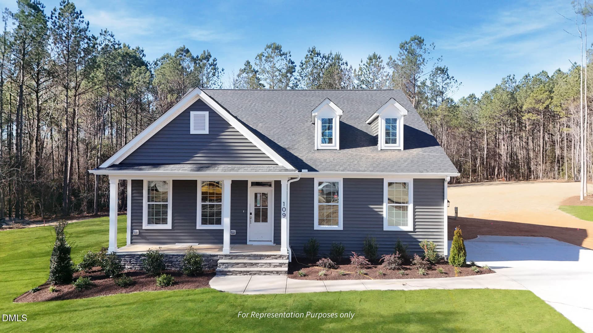 The Clayton Low Country Elevation with S - 480 Merritt Lk Avenue, Zebulon, NC 27597