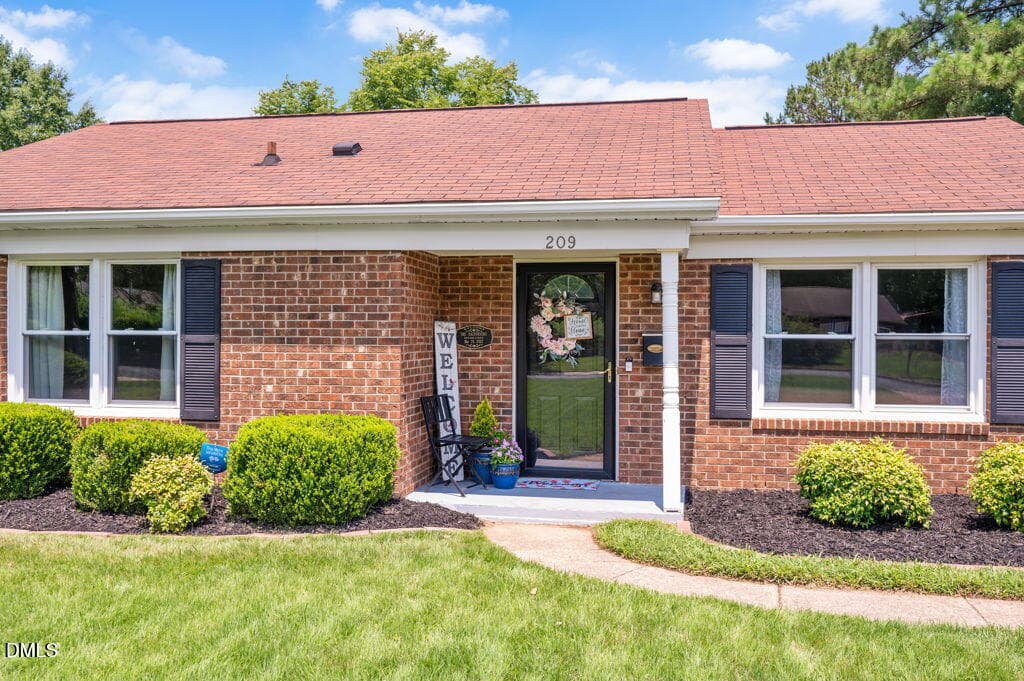 front elevation-closeup - 209 Omega Road, Durham, NC 27712, Durham