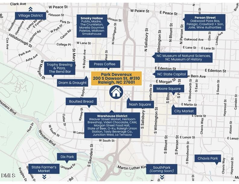 Area Map - 200 S Dawson St, #310.jpg - 200 S Dawson Street 310, Raleigh, NC 27601, Raleigh