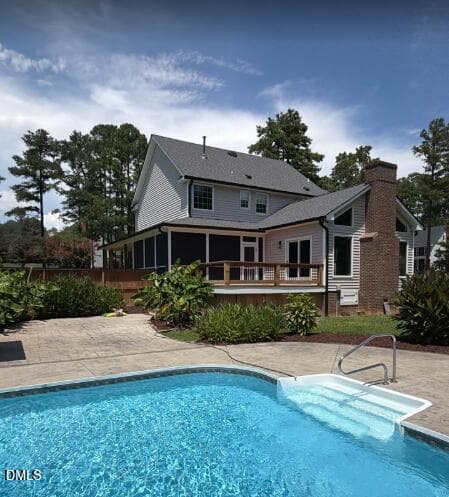 Back of House and Pool - 1201 Torchlight Way, Raleigh, NC 27603, Raleigh