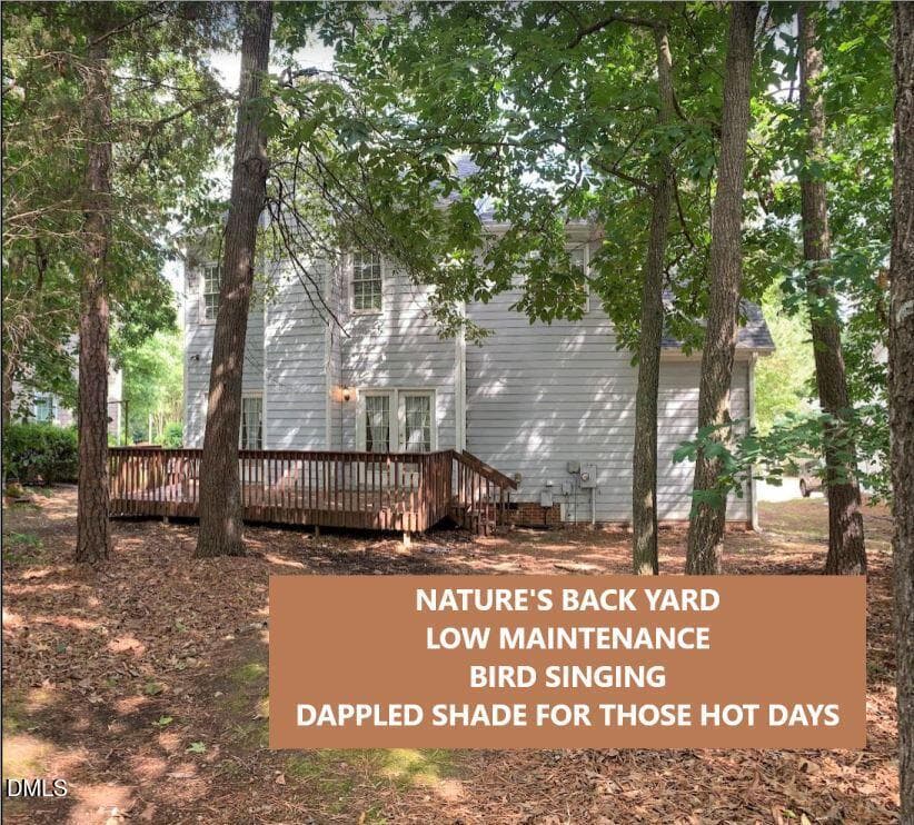 Backyard w txt - 105 Sequoia Court, Cary, NC 27513, Cary