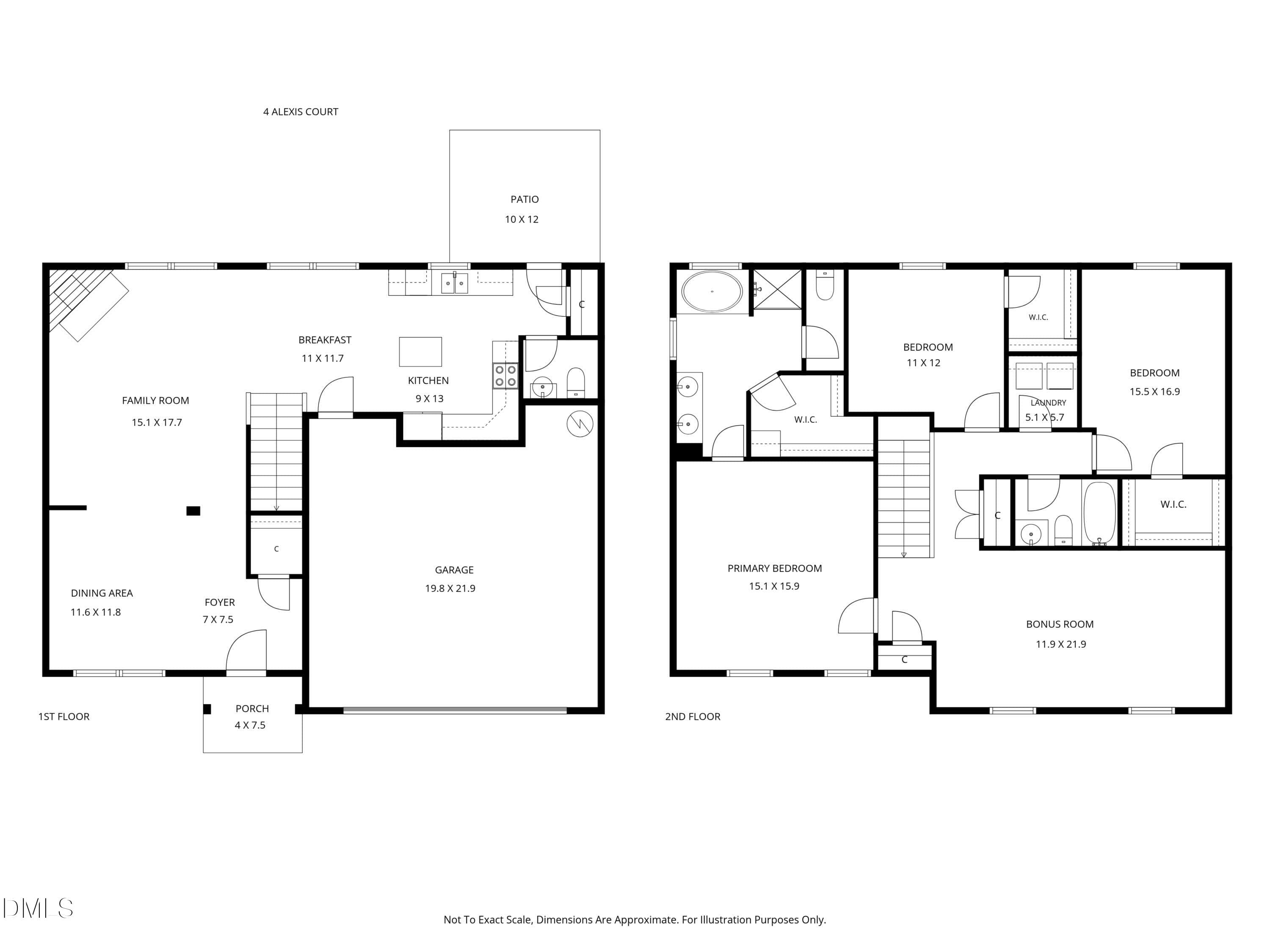 4 alexis all floorplan - 4 Alexis Court, Durham, NC 27703, Durham
