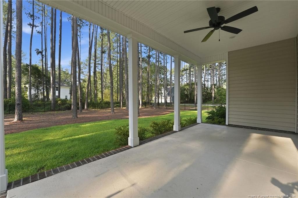 Covered back porch - 16620 Titmouse Court, Wagram, NC 28396