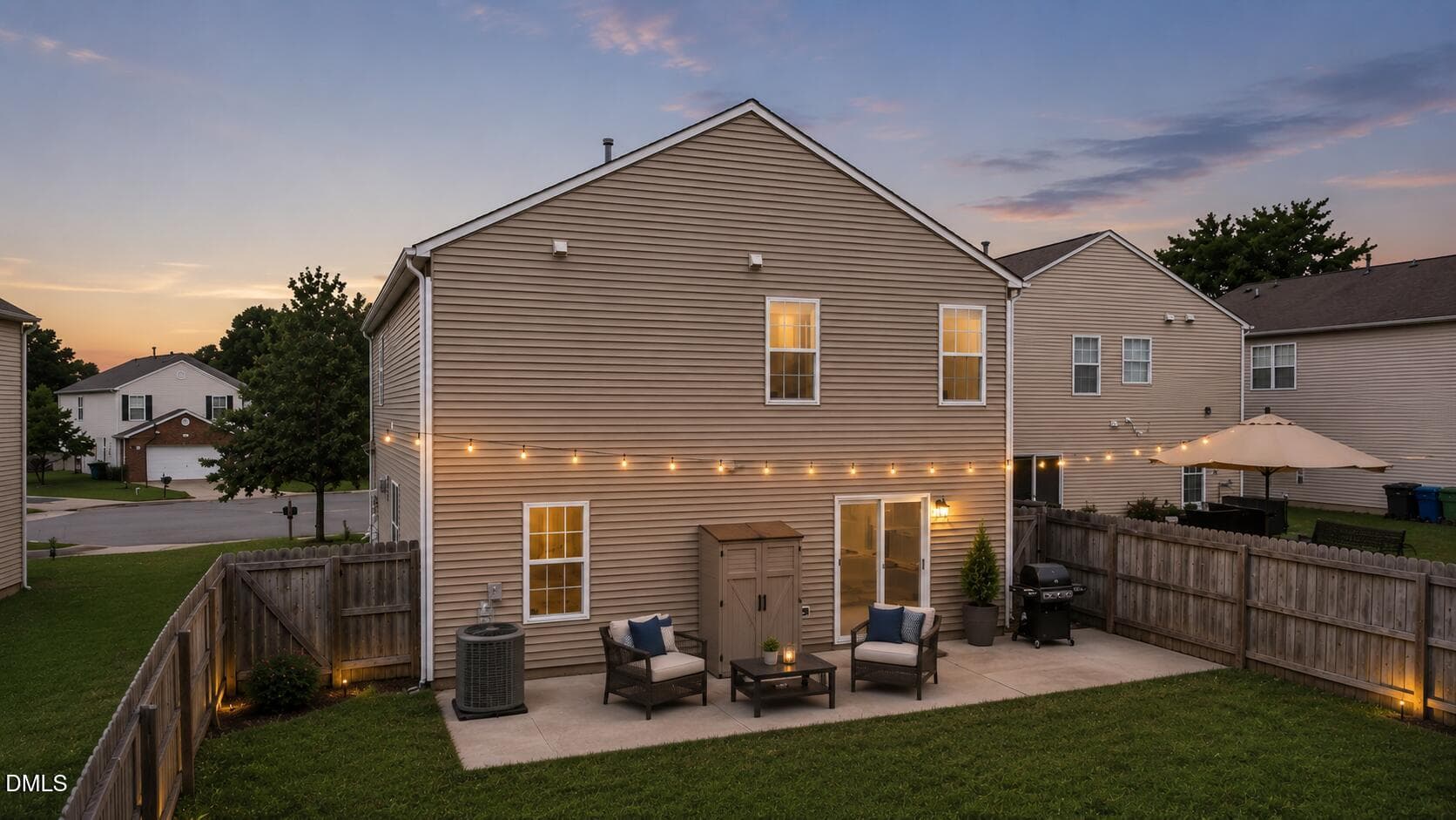 Backyard-virtually staged - 4706 Rockport Drive, Durham, NC 27703