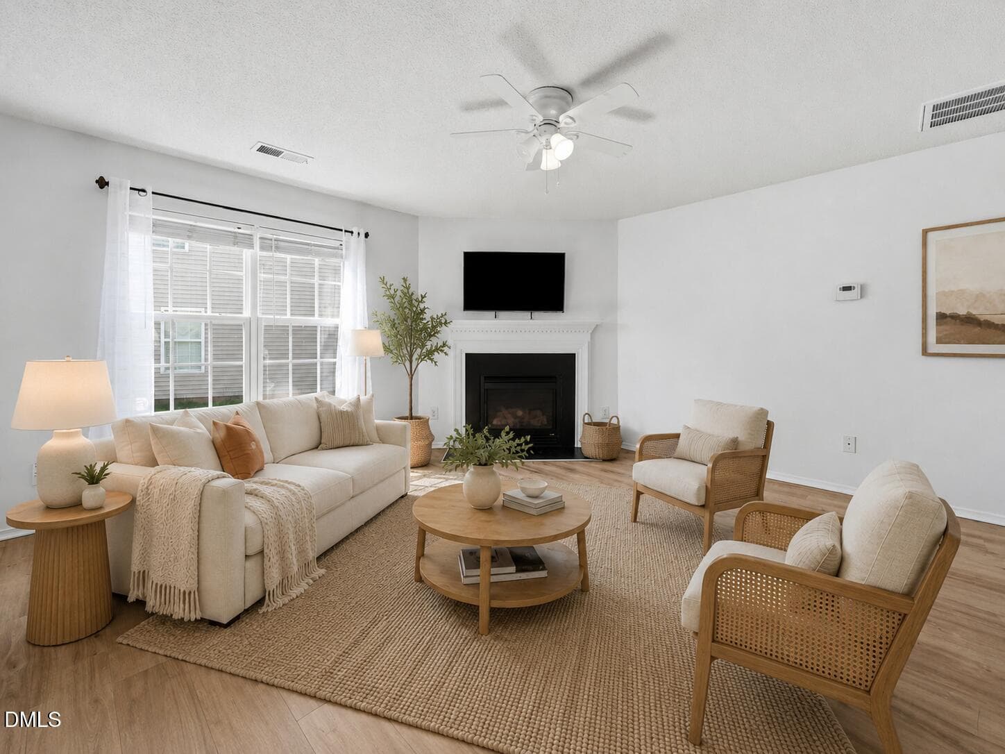 Living-Virtually staged - 4706 Rockport Drive, Durham, NC 27703, Durham