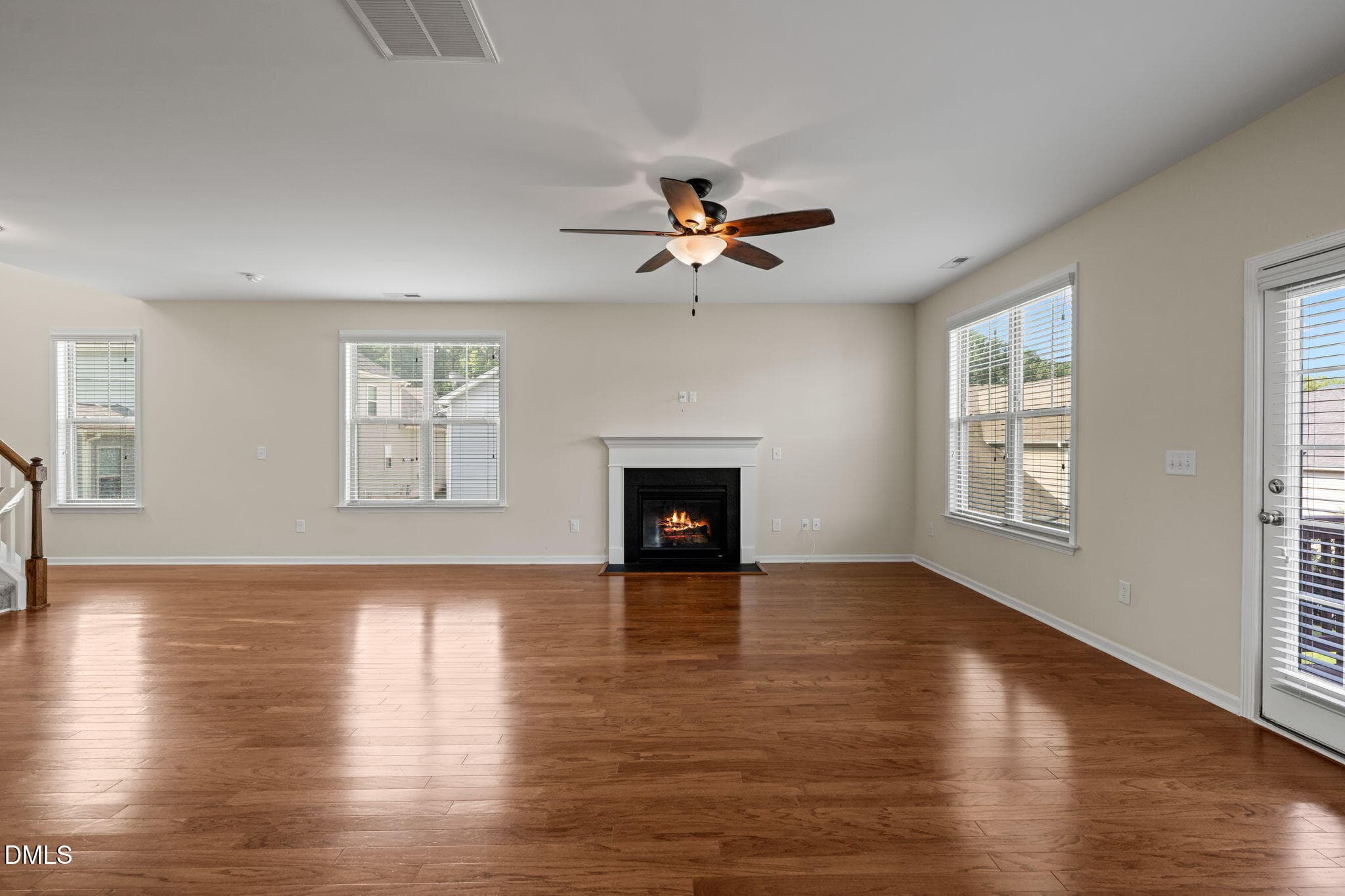 Family room w/ glass doors to deck - 107 White Burley Court, Durham, NC 27703, Durham