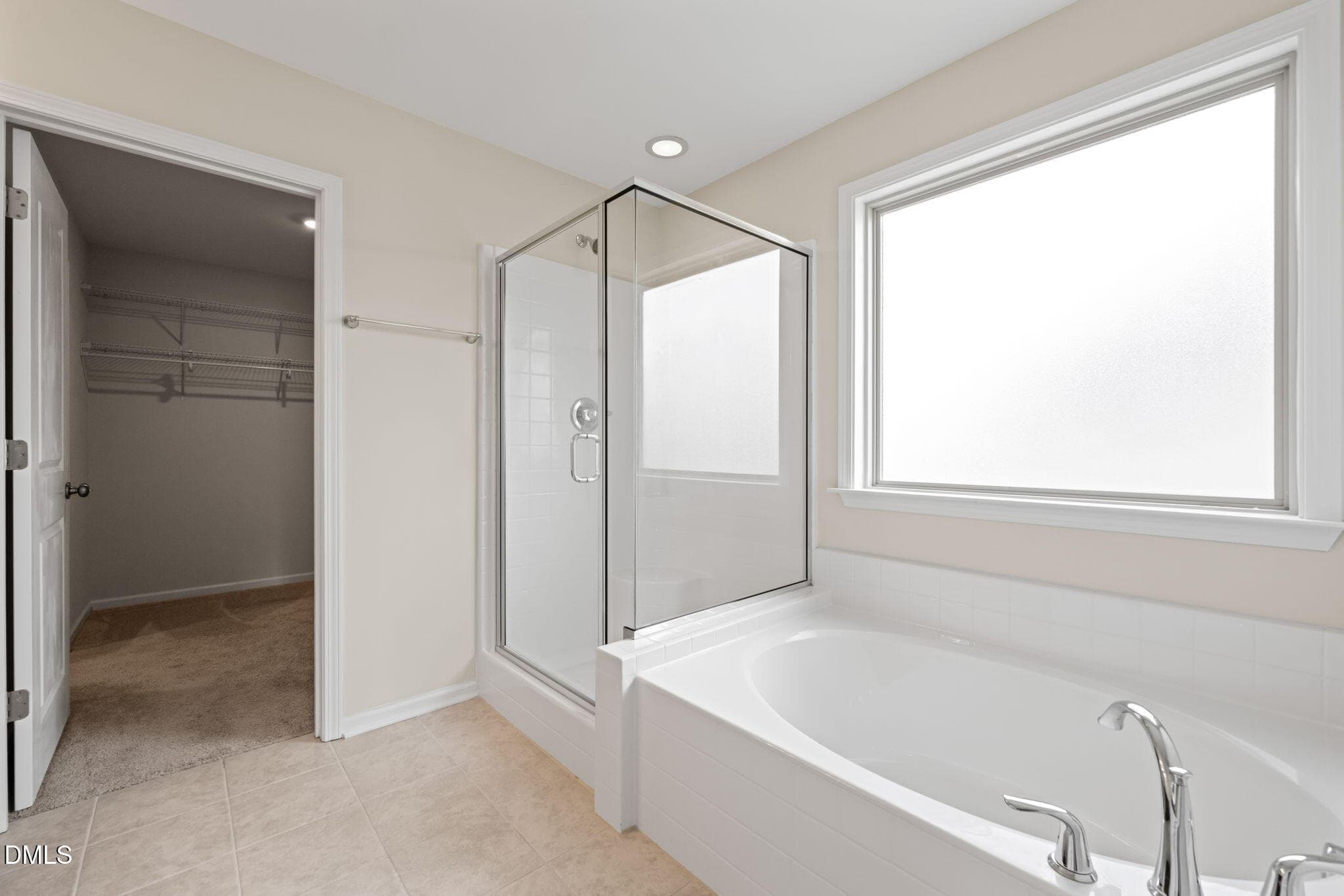 Primary bath w/soaking tub/sep shower - 107 White Burley Court, Durham, NC 27703, Durham
