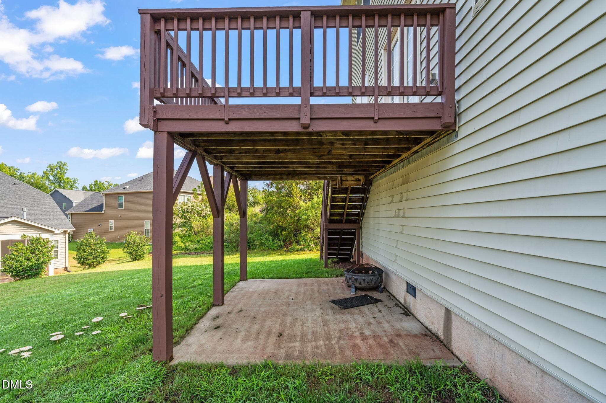 Storage under deck w/ tall walk in crawl - 107 White Burley Court, Durham, NC 27703, Durham