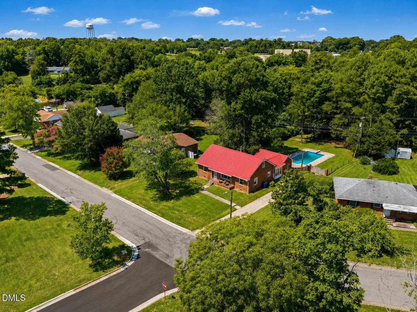 Aerial View - 306 Oakgrove Drive, Graham, NC 27253