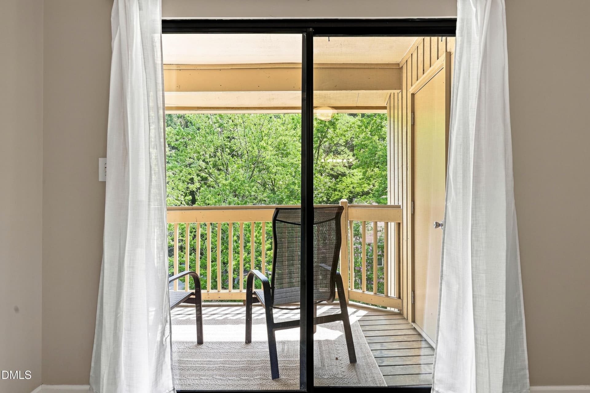 Primary bedroom view to deck - 132 New Kent Place, Cary, NC 27511