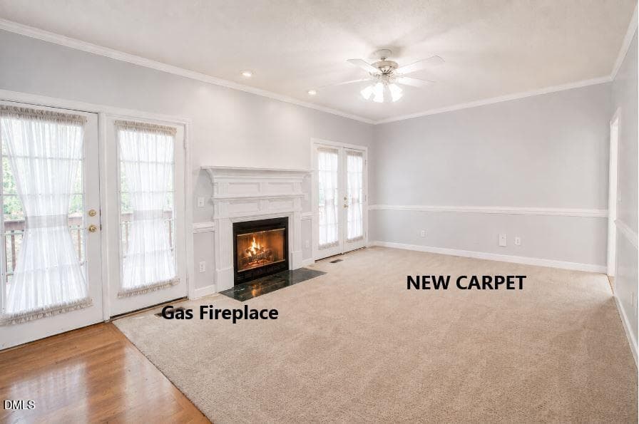 Family Room w FP text - 105 Sequoia Court, Cary, NC 27513, Cary
