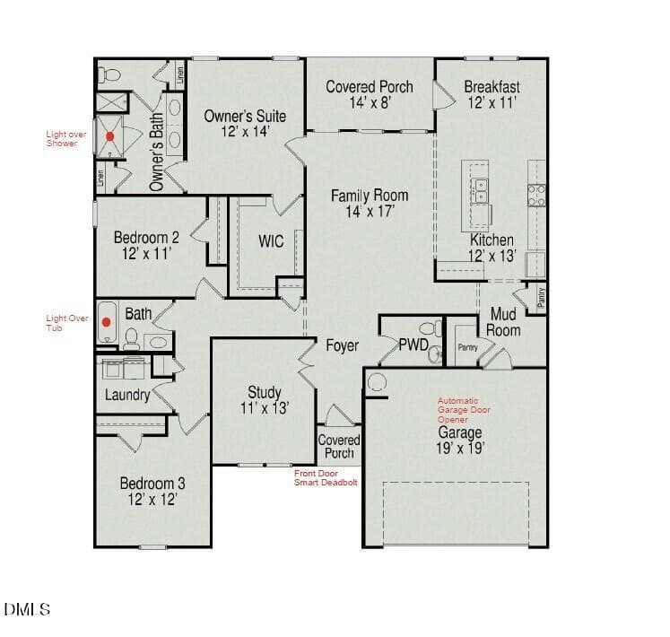 Floor Plan - 183 Cheshire Downs Court, Smithfield, NC 27577