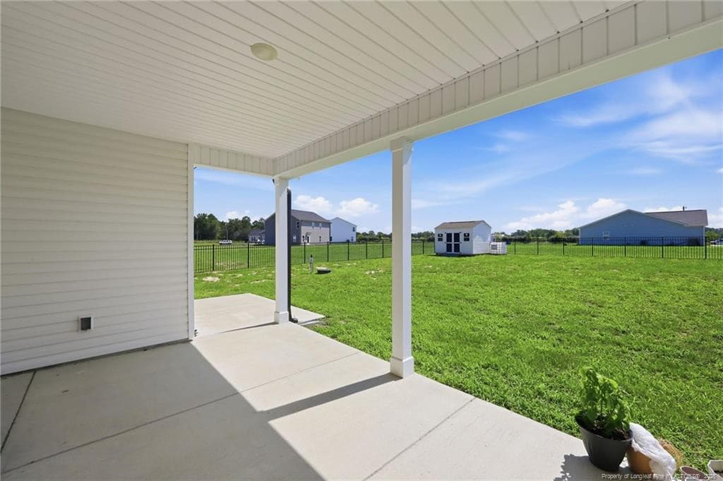 Back covered porch - 18 Mossy Bridge Court, Lillington, NC 27546