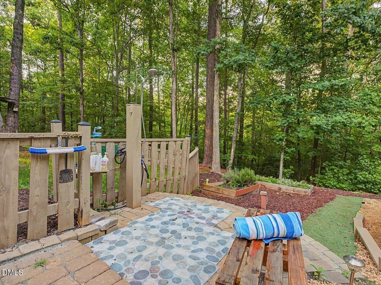 Outdoor Shower - 275 Mill Stone Road Ext., Moncure, NC 27559