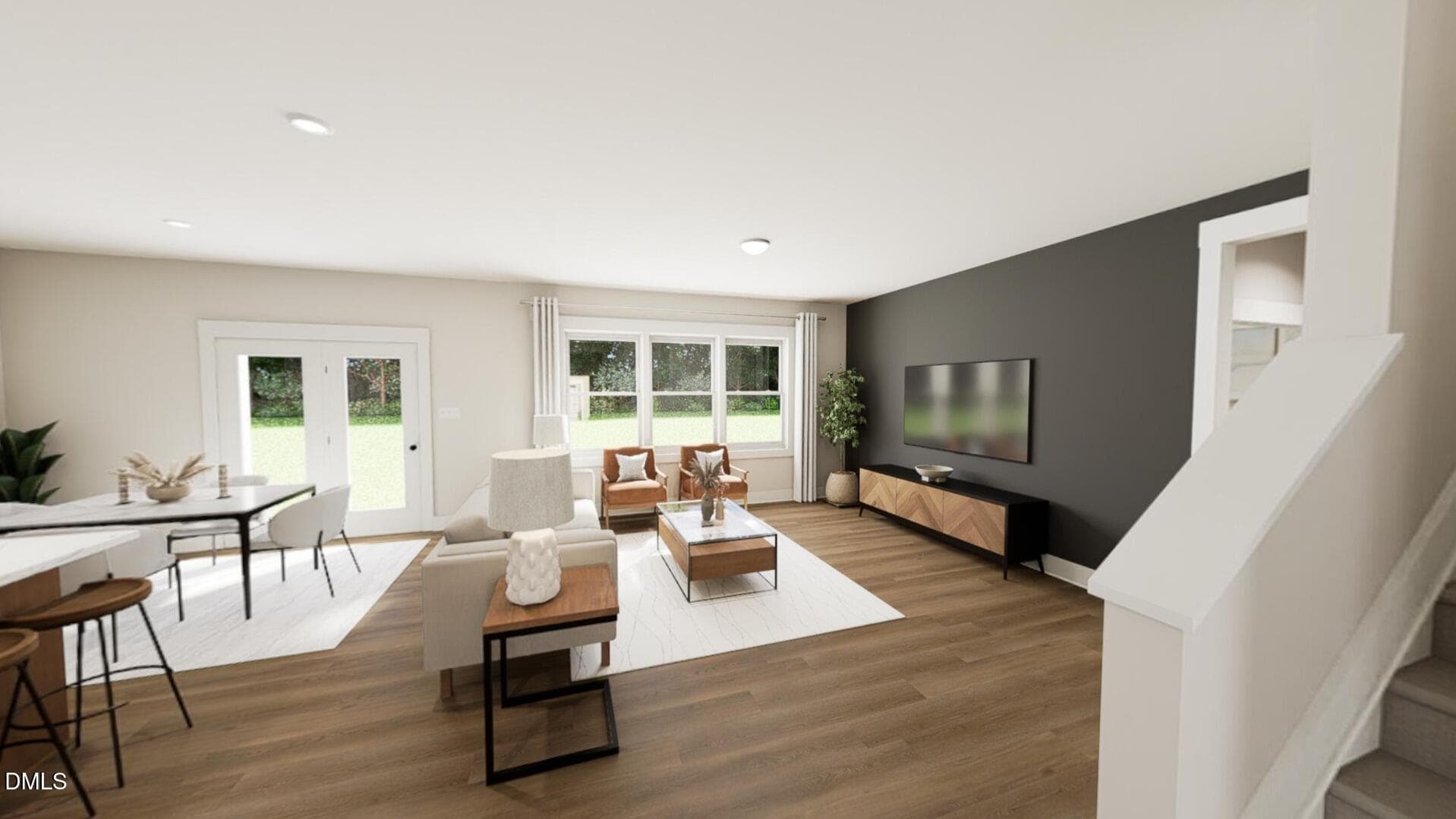 Living Room rendering - 1033 Pinhook Lane, Mebane, NC 27302