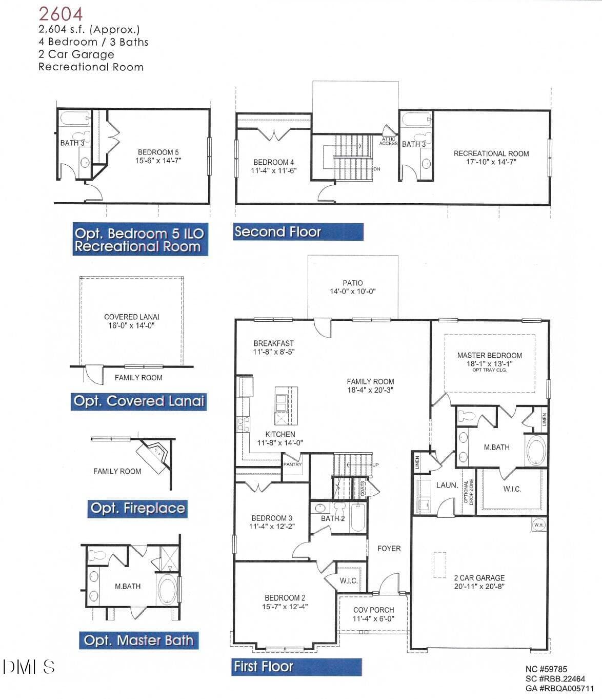 2604 Plan - 64 Killarney Avenue, Lillington, NC 27546