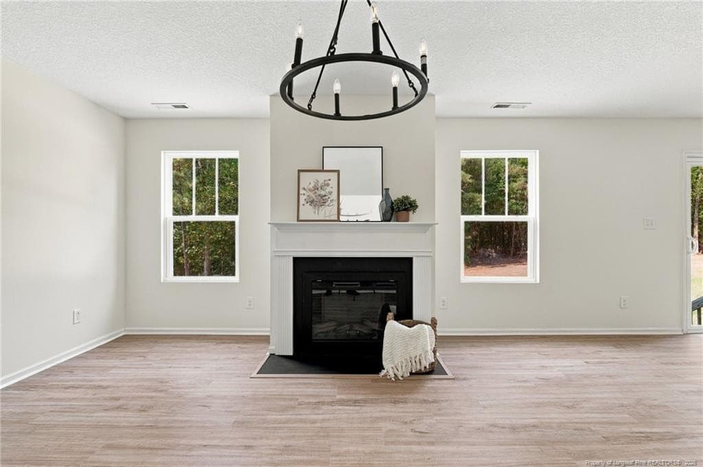 Living Room with Fireplace - 464 Denny Lane, Carthage, NC 28327