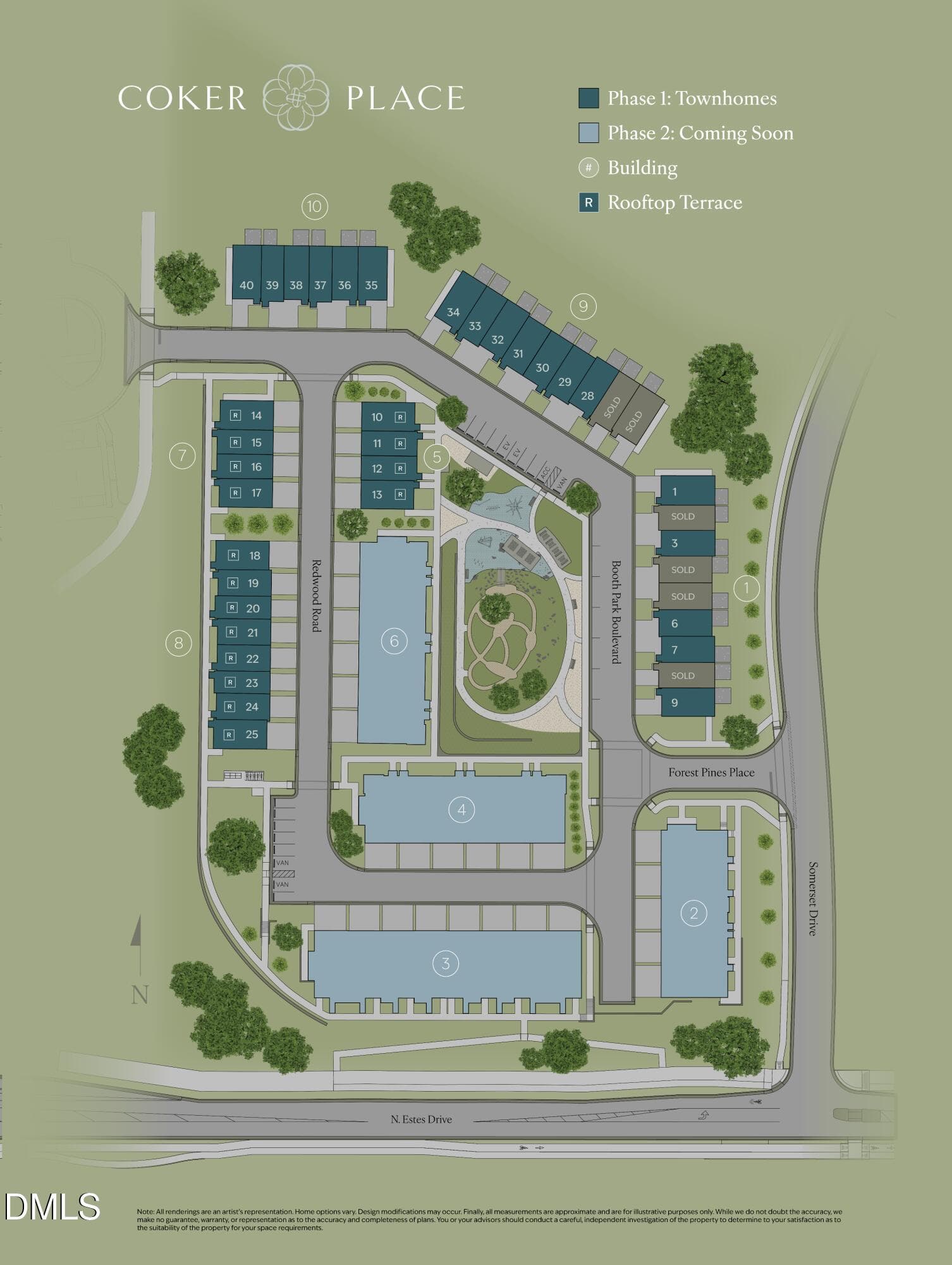 Coker Place Site Map 08.03.26 (1) - 1200 Redwood Road, Chapel Hill, NC 27514, Chapel Hill