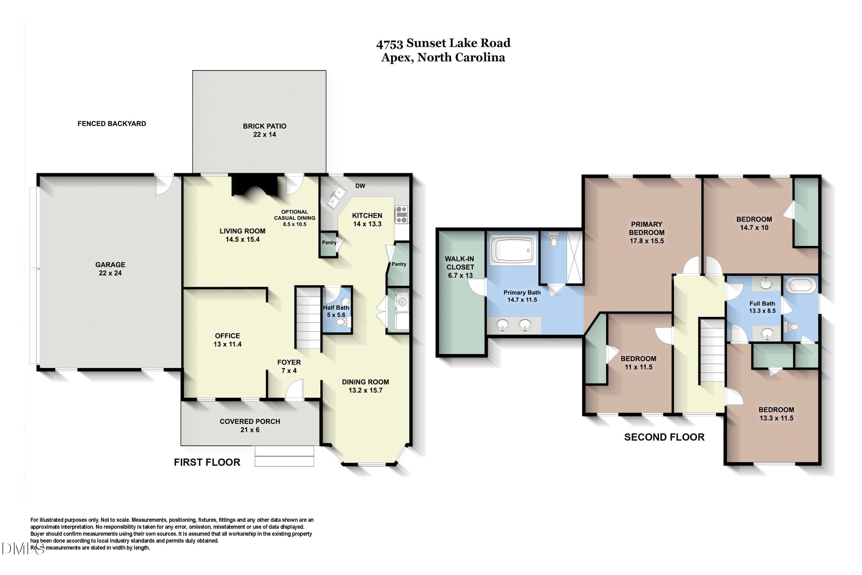 Floor Plans - 4753 Sunset Lake Road, Apex, NC 27539, Apex