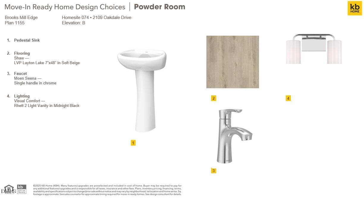 lot 74 BME powder room - 2109 Oakdale Drive, Durham, NC 27703, Durham
