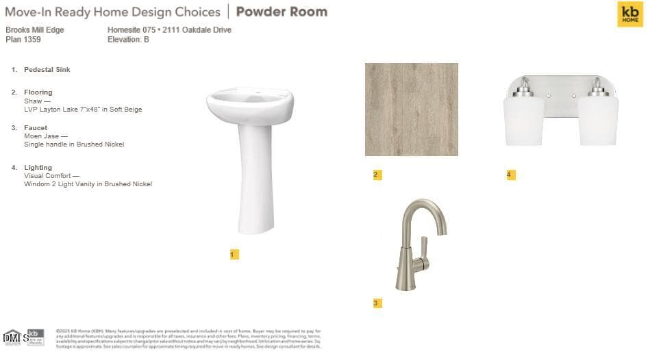 Lot 75 BME powder room - 2111 Oakdale Drive, Durham, NC 27703, Durham