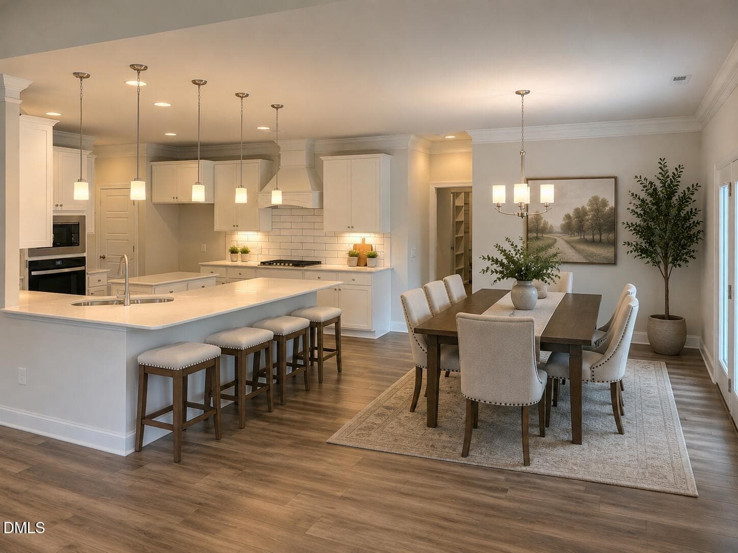 WB208 KITCHEN AND DINING STAGED - 1097 Tulloch Court 208, Burlington, NC 27215, Burlington