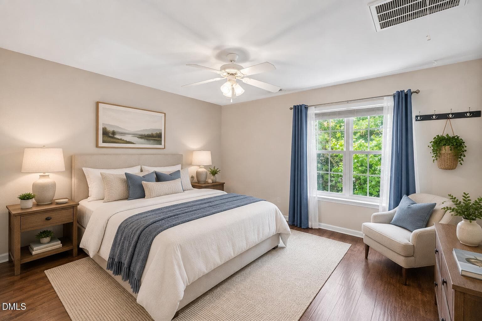 Bedroom Virtually Staged Using AI - 2221 Whistling Straits Way, Raleigh, NC 27604, Raleigh