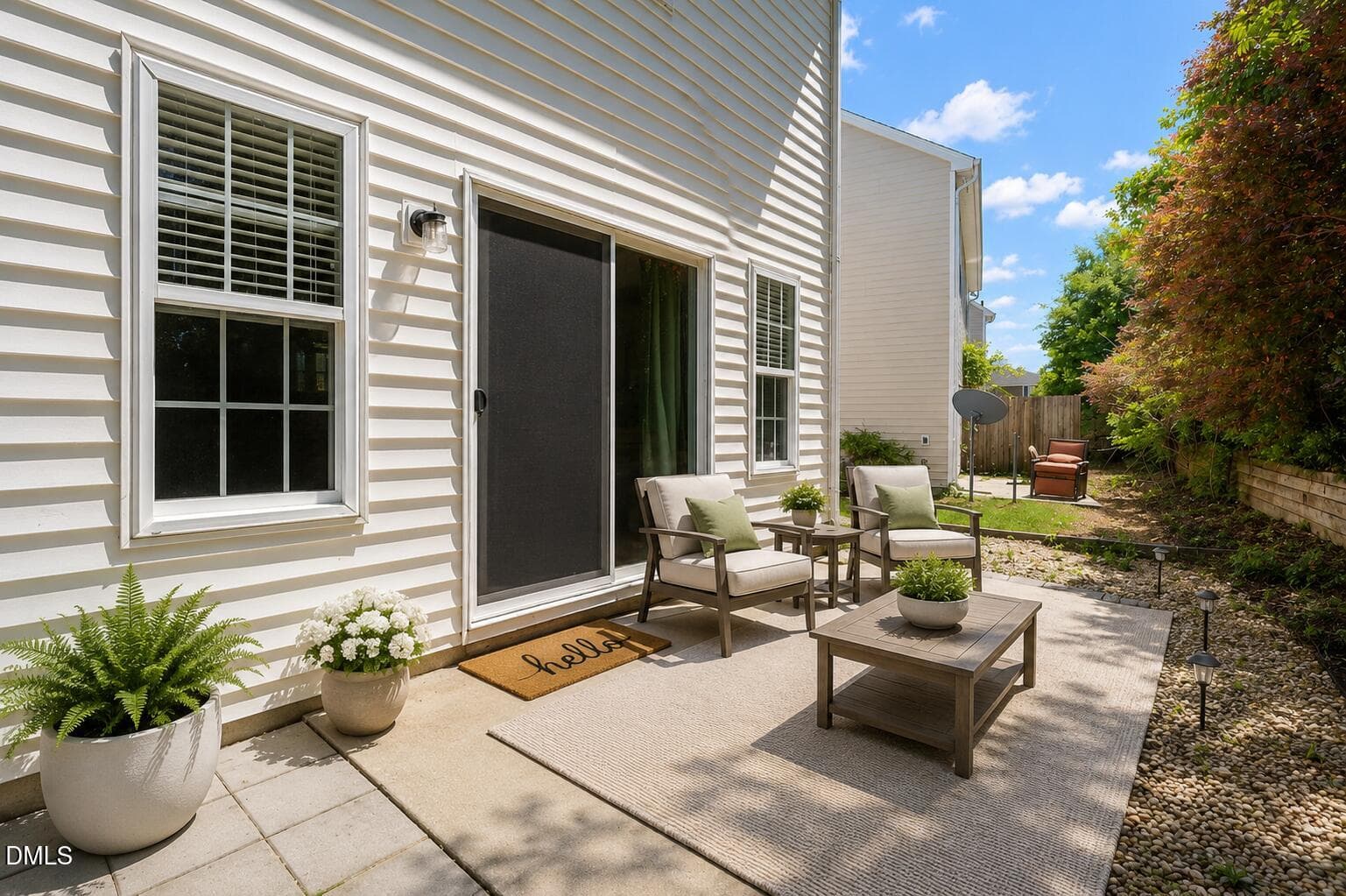 Patio Virtually Staged Using AI - 2221 Whistling Straits Way, Raleigh, NC 27604, Raleigh