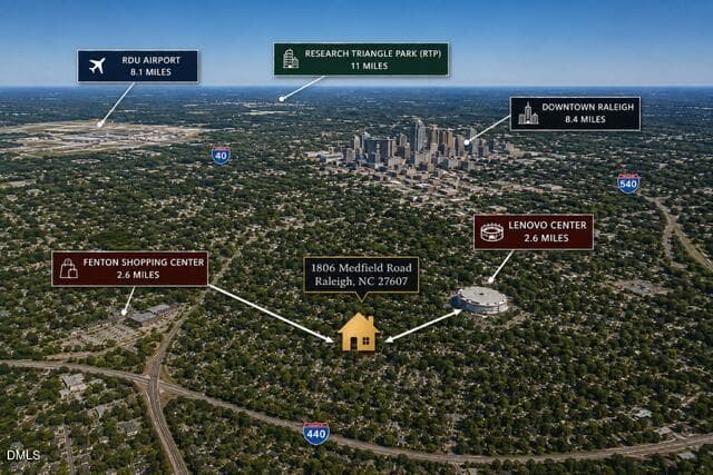 1806 Medfield - Location Map - 1806 Medfield Road, Raleigh, NC 27607, Raleigh