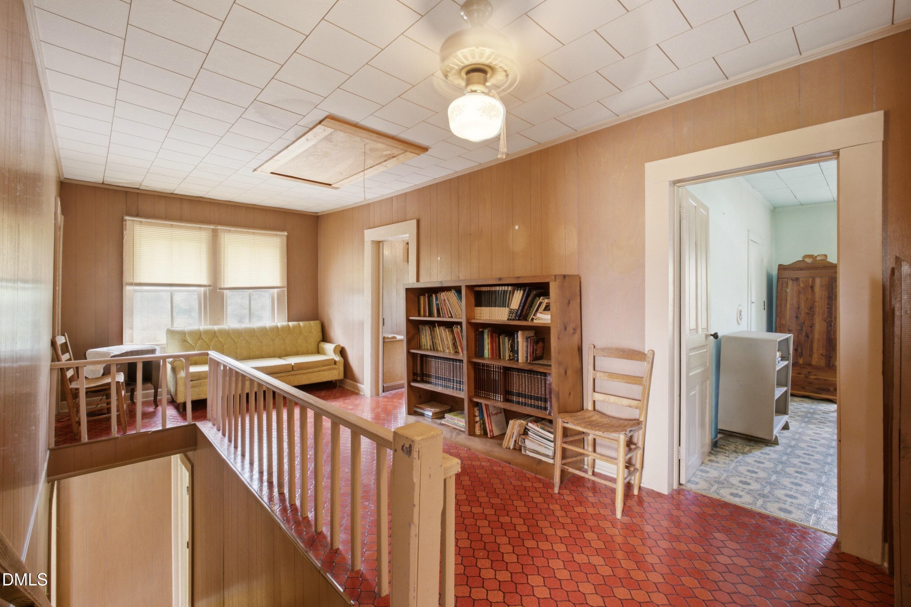 17_Upstairs_Hall_w_Attic_Access - 1884 Silk Hope Liberty Road, Siler City, NC 27344
