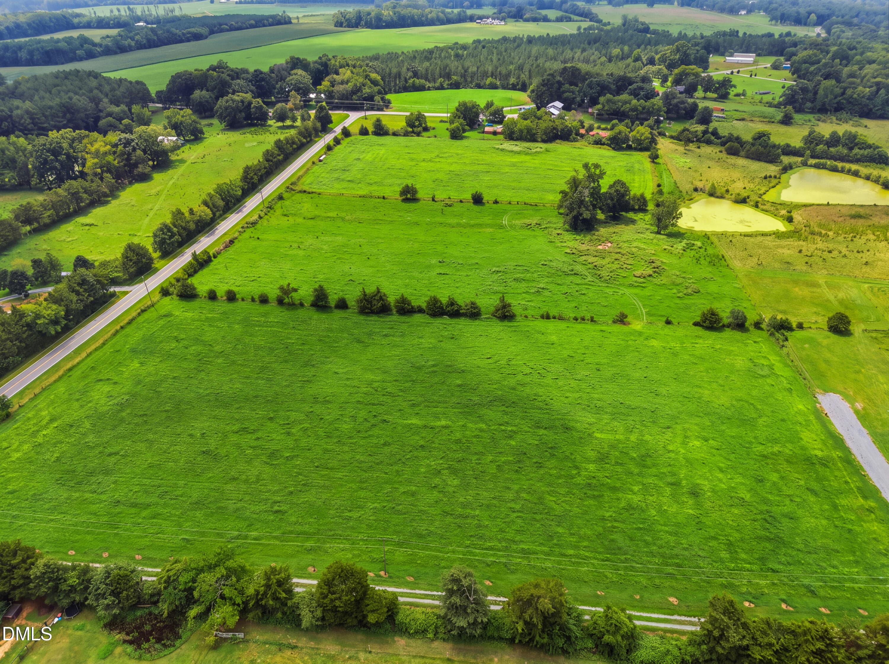 37_AerialView_FencedPasture - 1884 Silk Hope Liberty Road, Siler City, NC 27344