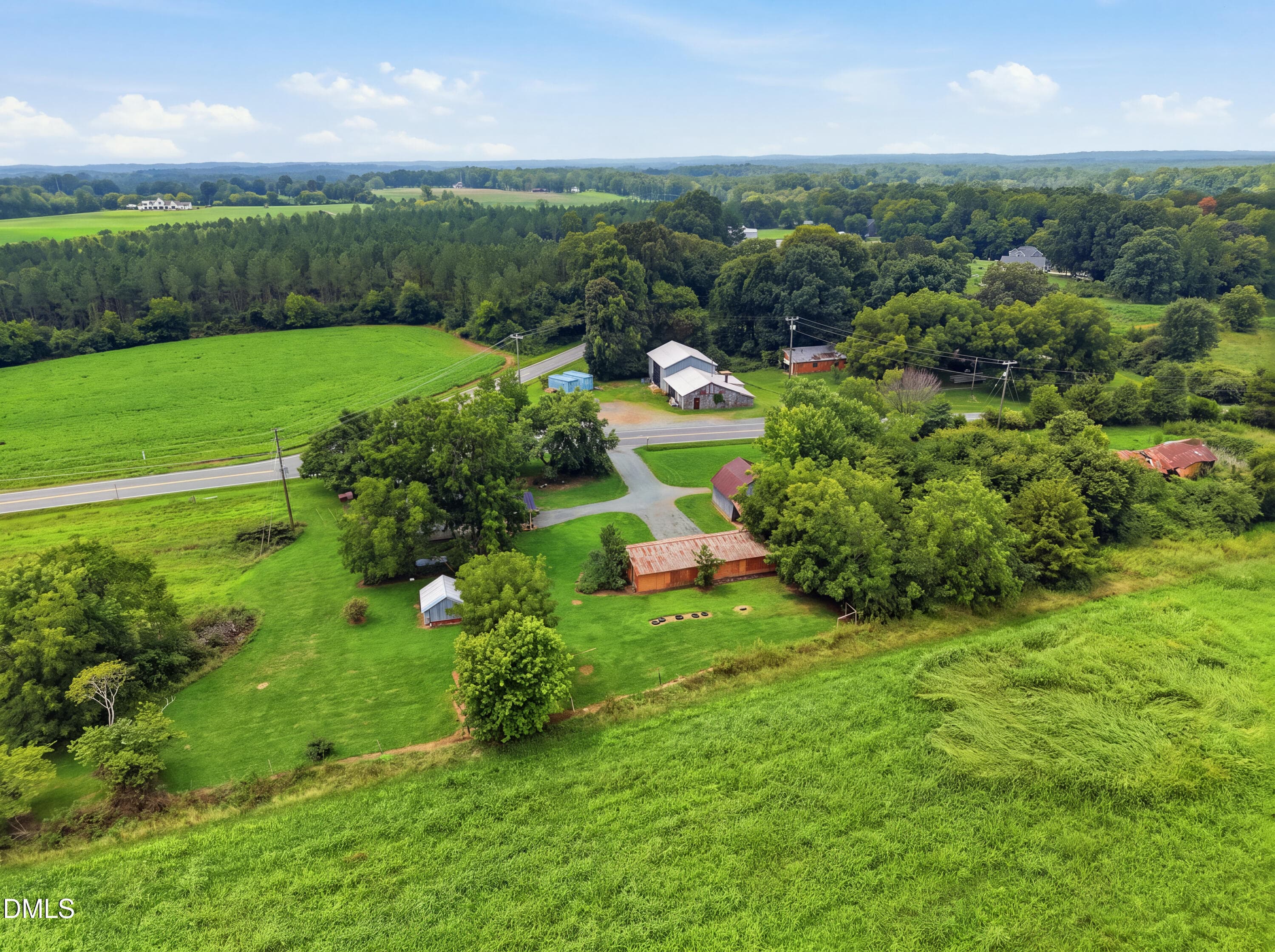 40_RearAerialView_TractorShed_and_Chicke - 1884 Silk Hope Liberty Road, Siler City, NC 27344