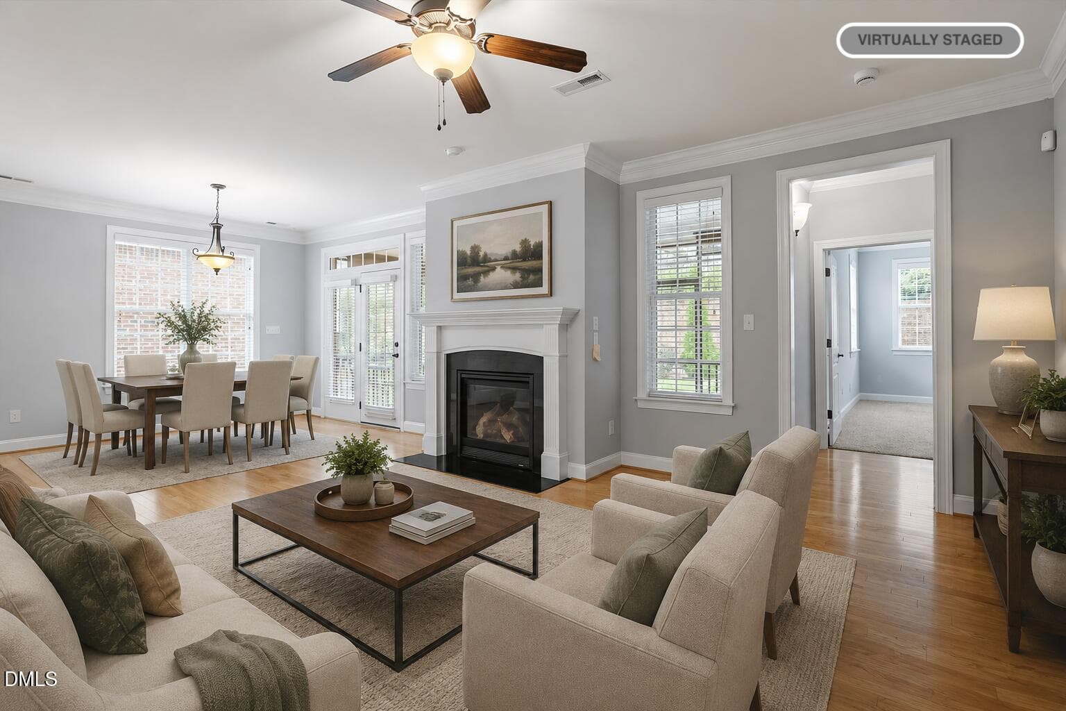 Virtual staged living - 224 Shady Hollow Lane, Garner, NC 27529, Garner