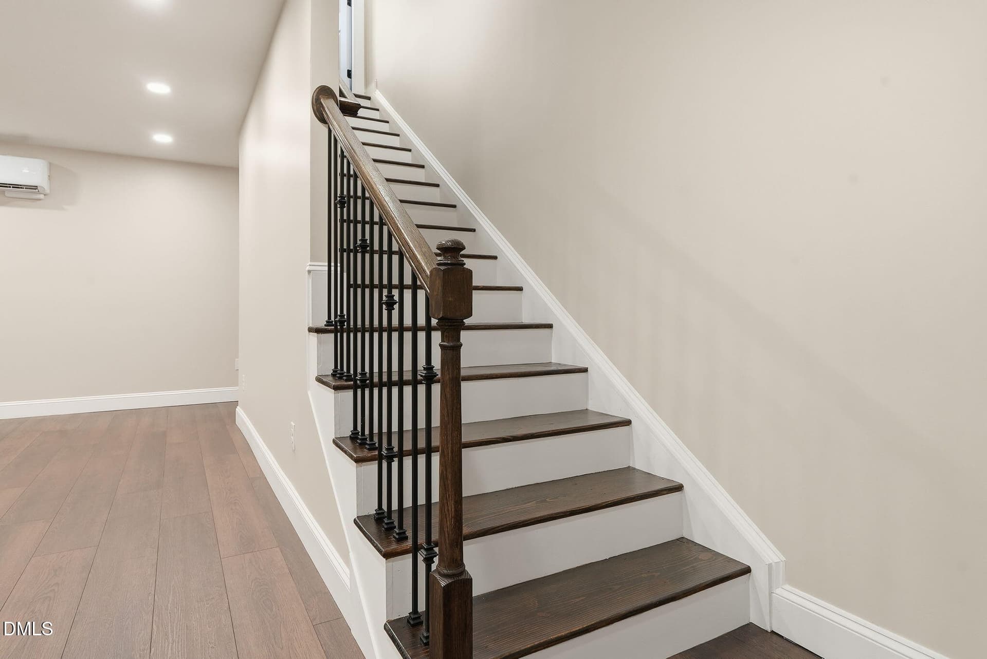 Stairway Down To Finished Basement - 222 American Court, Apex, NC 27523
