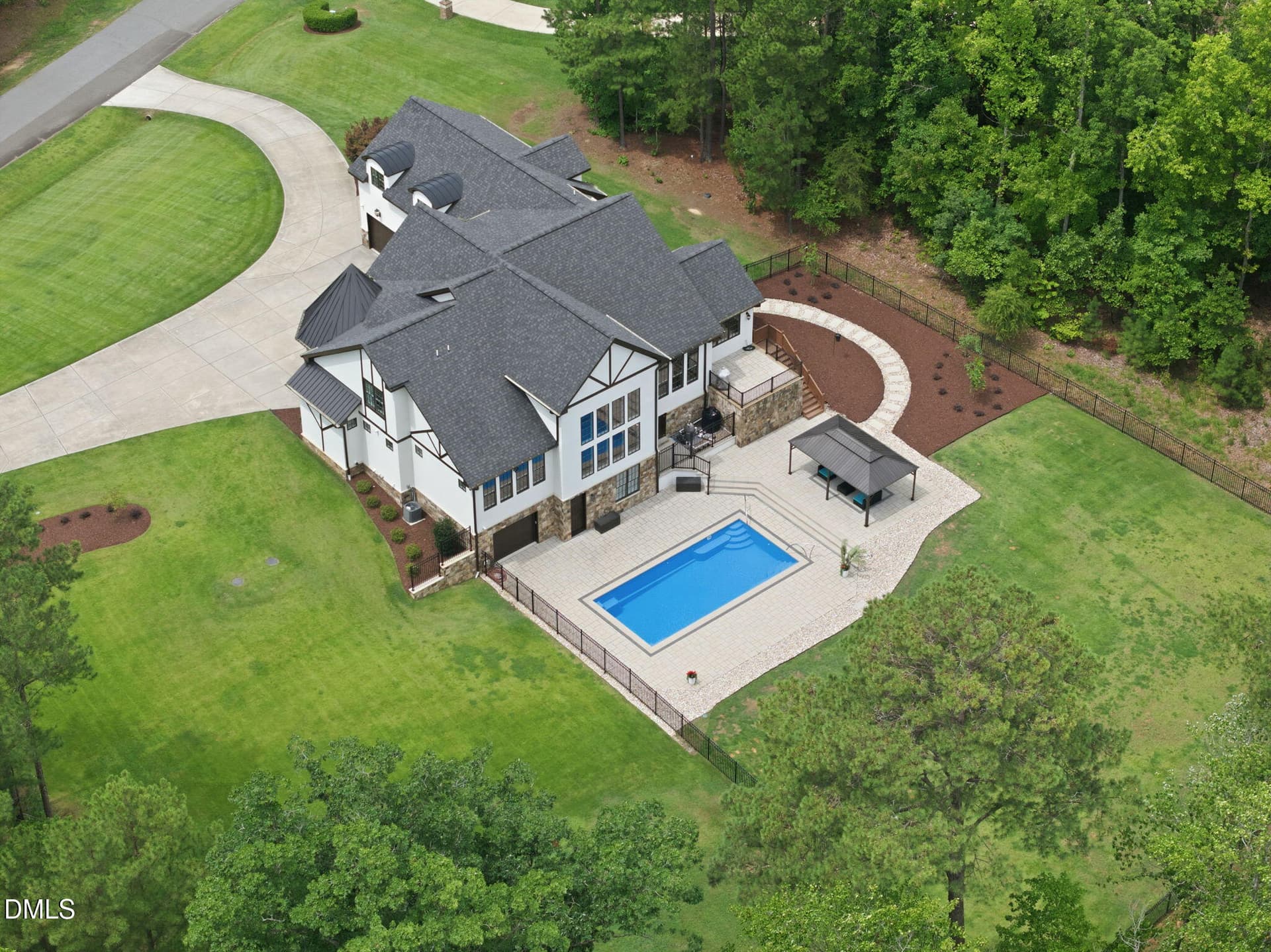 Aerial View - 222 American Court, Apex, NC 27523