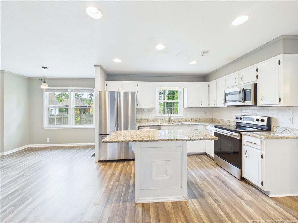 kitchen island - 3638 Thorndike Drive, Fayetteville, NC 28311, Fayetteville