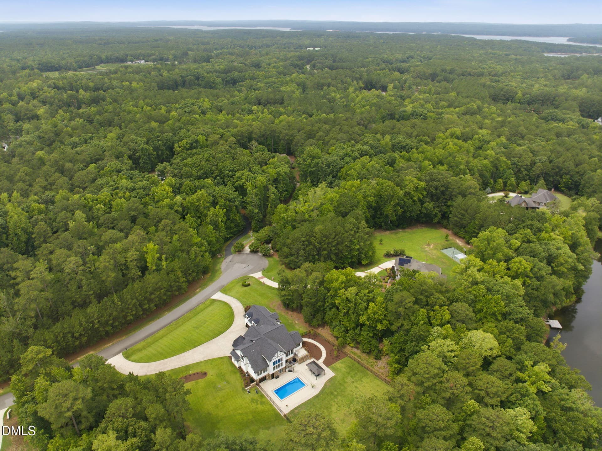 Aerial View - 222 American Court, Apex, NC 27523
