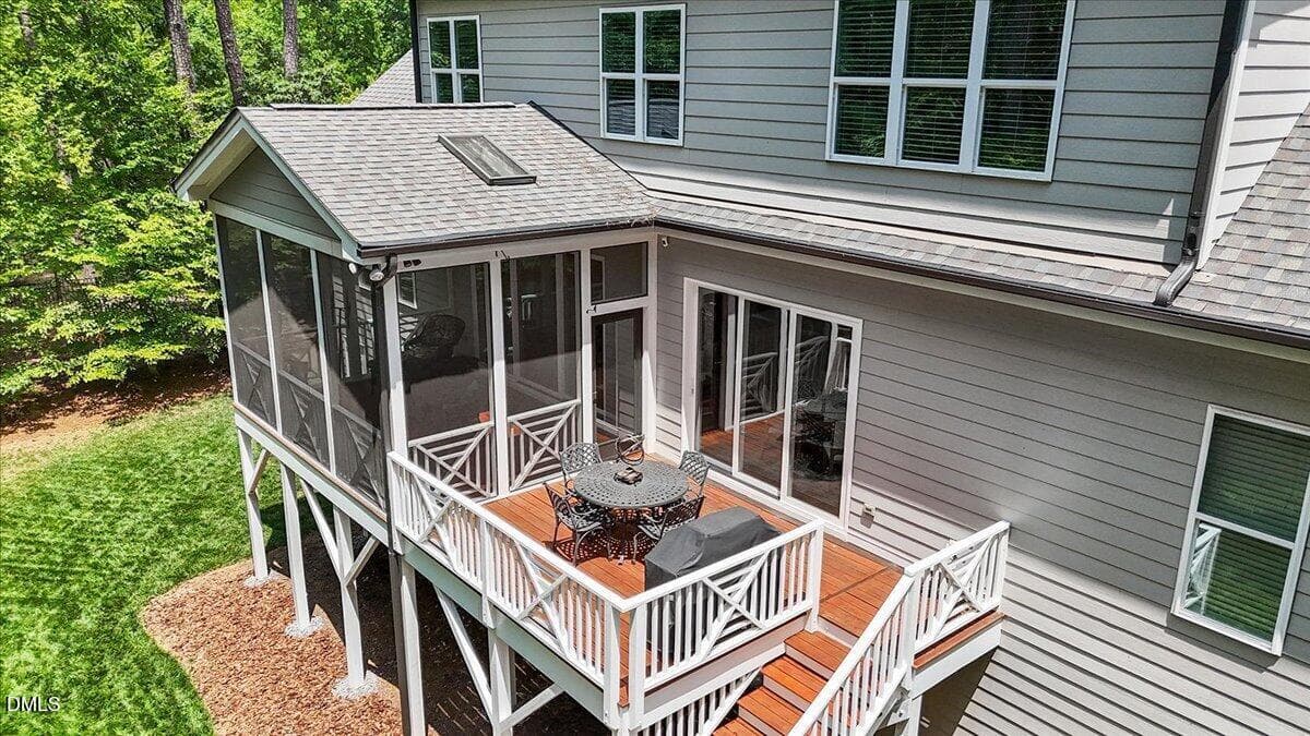 Screened porch and deck - 4235 Henderson Place, Pittsboro, NC 27312