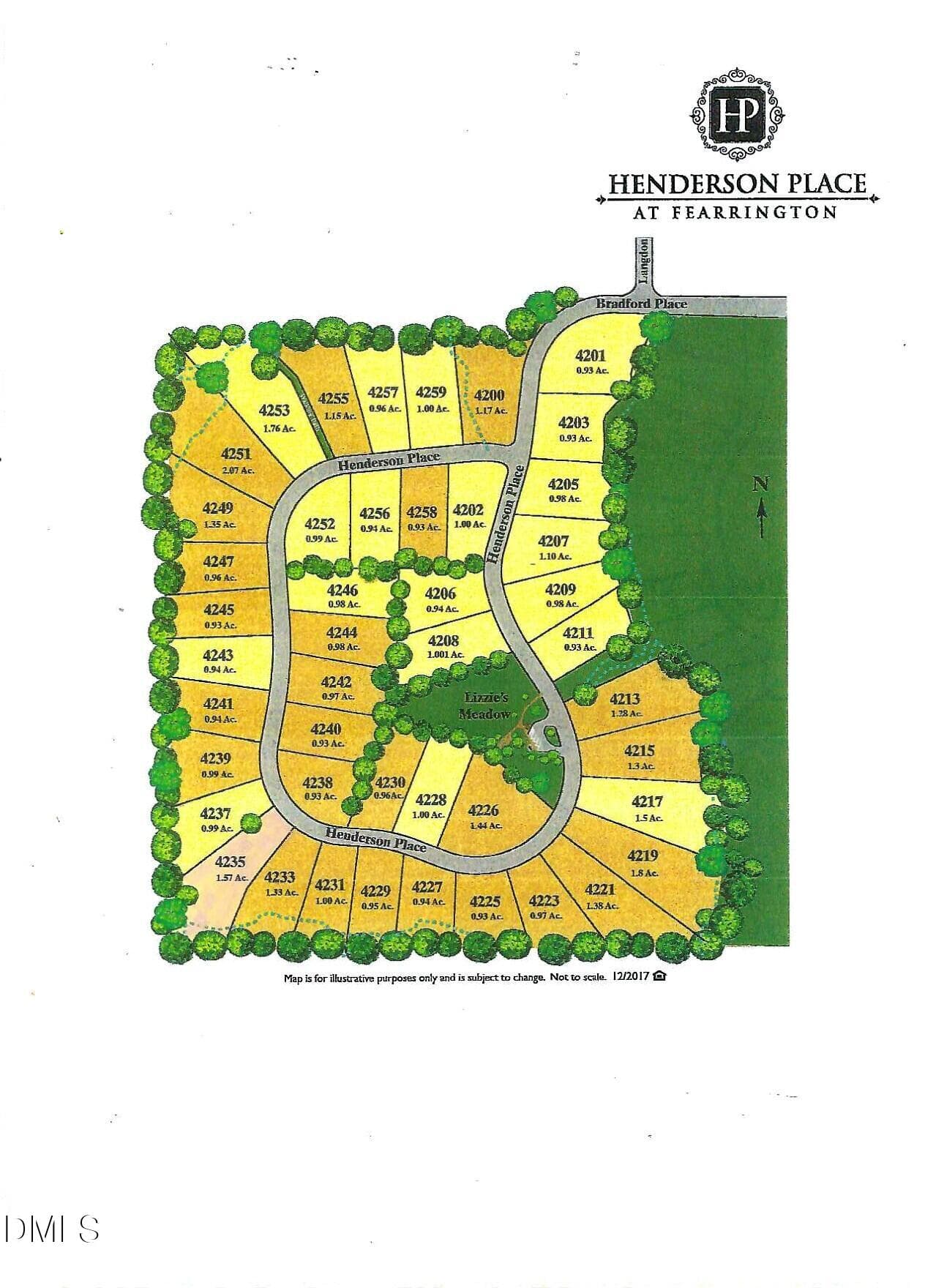 Neighborhood Plat Map - 4235 Henderson Place, Pittsboro, NC 27312